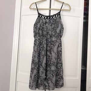 Black & grey cheetah dress